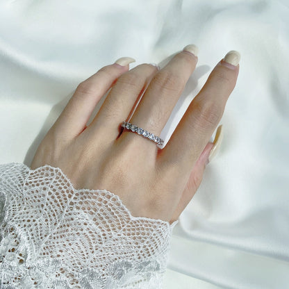 [Bloom]Sparkling Round Cut Tennis Ring