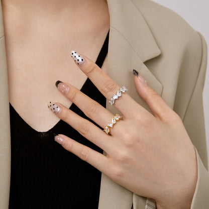 [Bloom]Delicate Multi Cut Ring