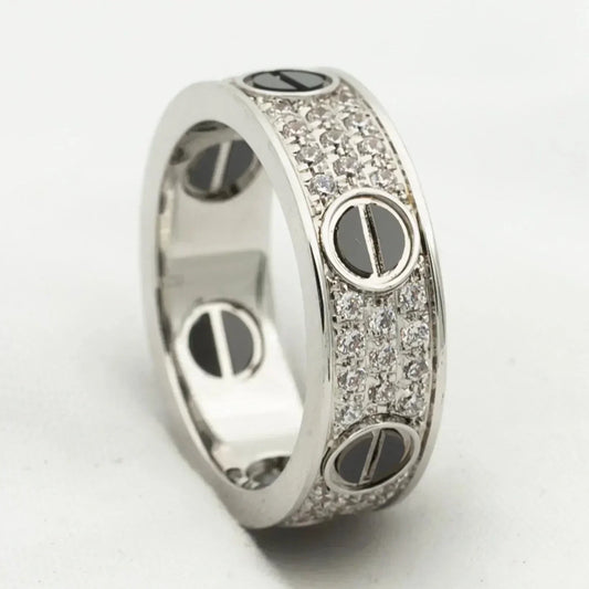 [Bloom]LOVE RING 5.5MM DIAMONDS PAVED CERAMIC