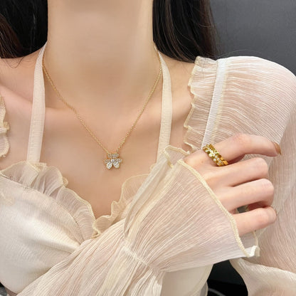 [Bloom]FLOWER DIAMOND NECKLACE