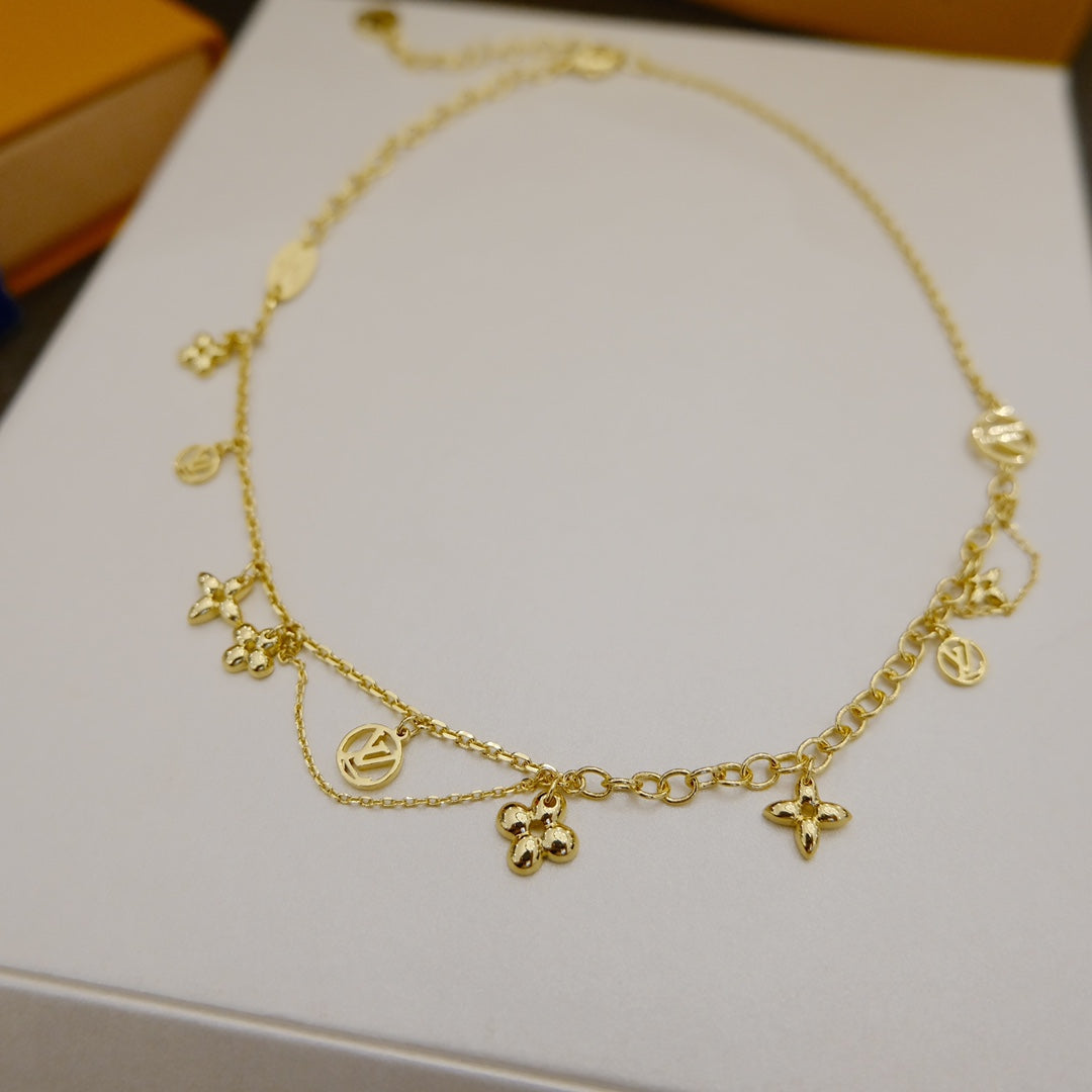 [Bloom]BLOOMING SUPPLE NECKLACE BRASS