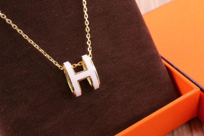 [Bloom]HM CLIC YELLOW ENAMEL GOLD NECKLACE