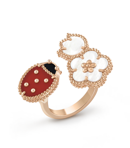 [Bloom]LUCKY 3 MOTIF ROSE GOLD RING