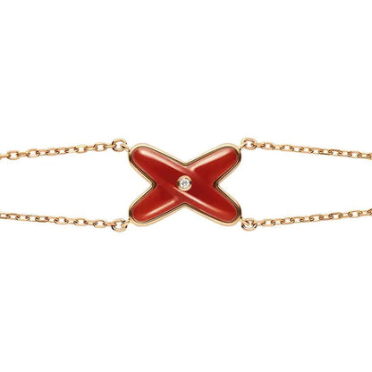 [Bloom]JEUX BRACELET CARNELIAN PINK GOLD 1 DIAMOND