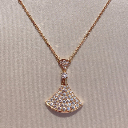 [Bloom]DREAM NECKLACE PINK GOLD FULL DIAMOND