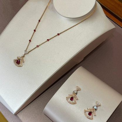 [Bloom]DREAM NECKLACE CARNELIAN DIAMOND PINK GOLD