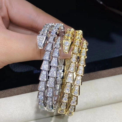 [Bloom]SERPENTI BRACELET GOLD DIAMOND DOUBLE ROW