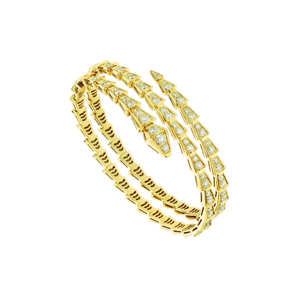 [Bloom]SERPENTI BRACELET GOLD DIAMOND DOUBLE ROW