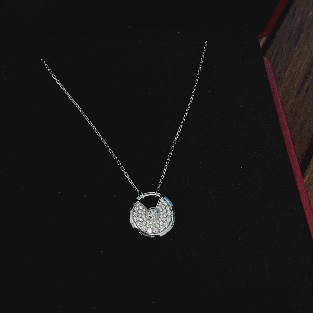 [Bloom]AMULETTE SILVER FULL DIAMOND NECKLACE