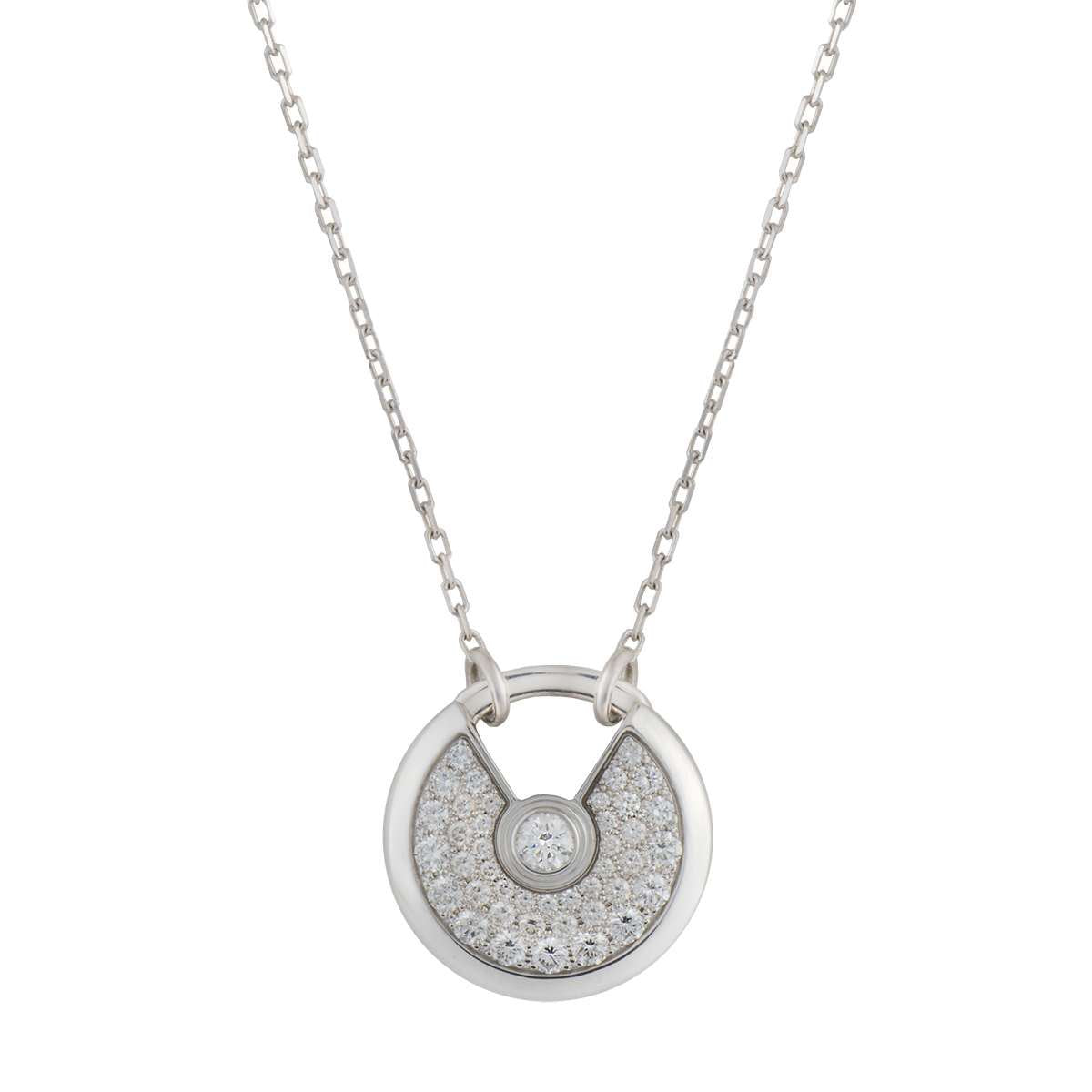 [Bloom]AMULETTE SILVER FULL DIAMOND NECKLACE