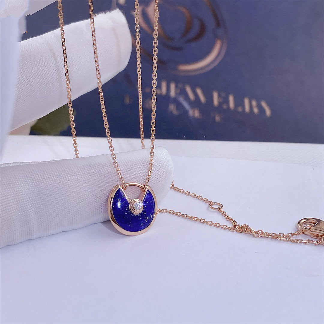 [Bloom]AMULETTE ROSE GOLD AGATE NECKLACE