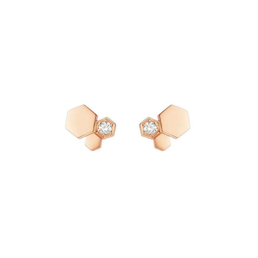 [Bloom]BEE LOVE PINK GOLD DIAMOND EARRINGS