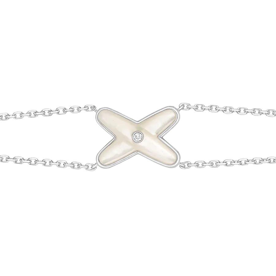 [Bloom]JEUX BRACELET WHITE MOP SILVER 1 DIAMOND