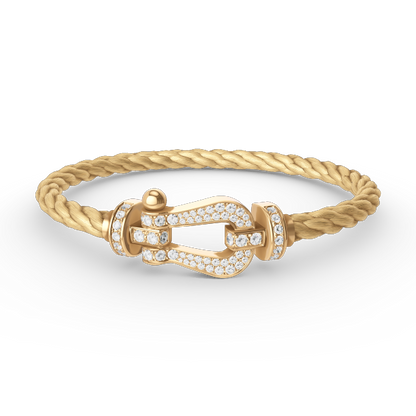 [Bloom]FORCE LARGE HORSESHOE FULL DIAMOND BRACELET GOLD