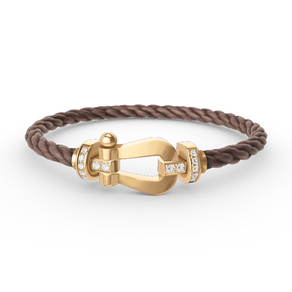 [Bloom]FORCE LARGE HORSESHOE HALF DIAMOND BRACELET GOLD