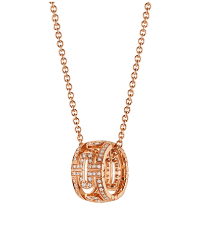 [Bloom]PARENTESI NECKLACE PINK GOLD DIAMOND