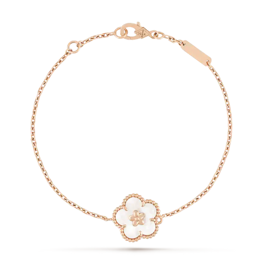 [Bloom]LUCKY WHITE MOP PLUM BLOSSOM  BRACELET