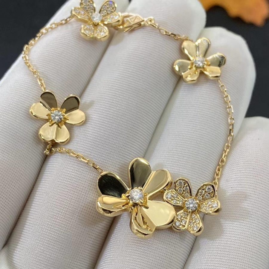 [Bloom]FRIVOLE GOLD 5 FLOWERS BRACELET