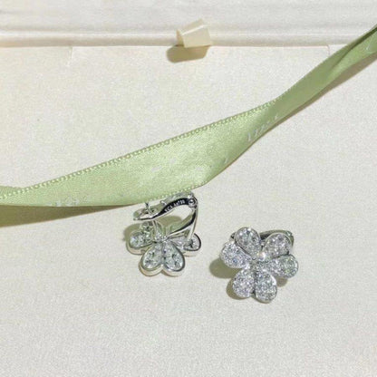 [Bloom]FRIVOLE SILVER FLOWER DIAMOND EARRINGS