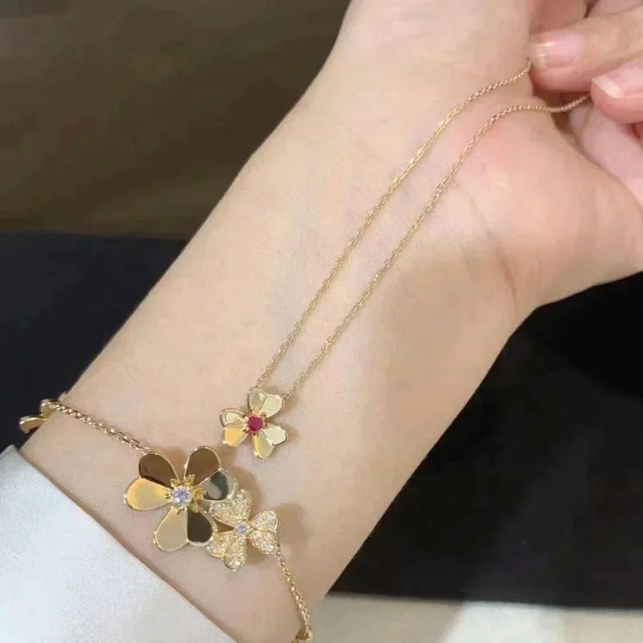 [Bloom]FRIVOLE GOLD FLOWER NECKLACE