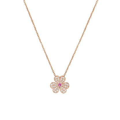 [Bloom]FRIVOLE ROSE GOLD FLOWER DIAMOND NECKLACE