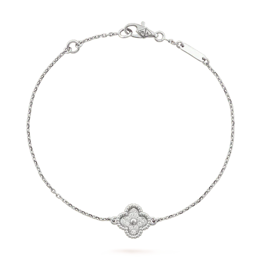 [Bloom]CLOVER  SINGLE FLOWER BRACELET SILVER