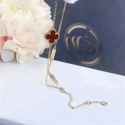 [Bloom]CLOVER  CARNELIAN SINGLE FLOWER BRACELET