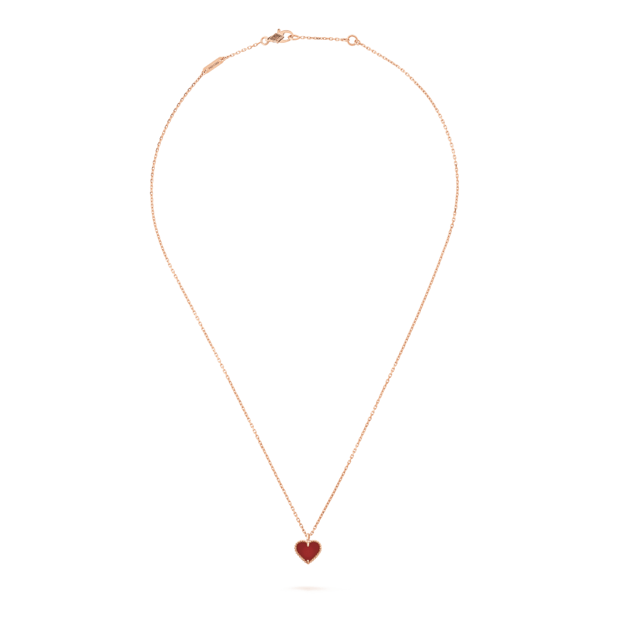 [Bloom]SWEET CLOVER CARNELIAN HEART NECKLACE