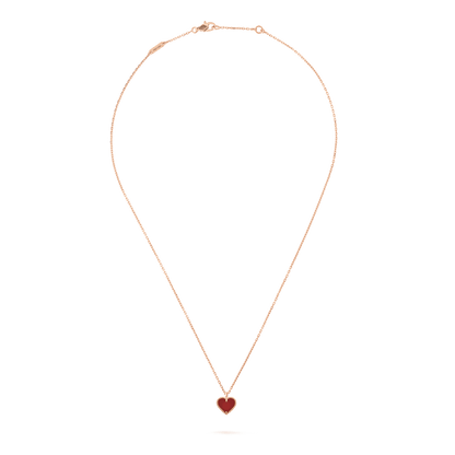 [Bloom]SWEET CLOVER CARNELIAN HEART NECKLACE