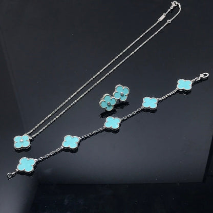 [Bloom]CLOVER 1 DIAMOND BLUE SKY SILVER EARRINGS