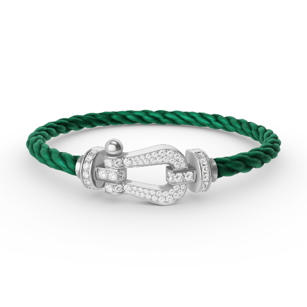 [Bloom]FORCE LARGE HORSESHOE FULL DIAMOND BRACELET SILVER