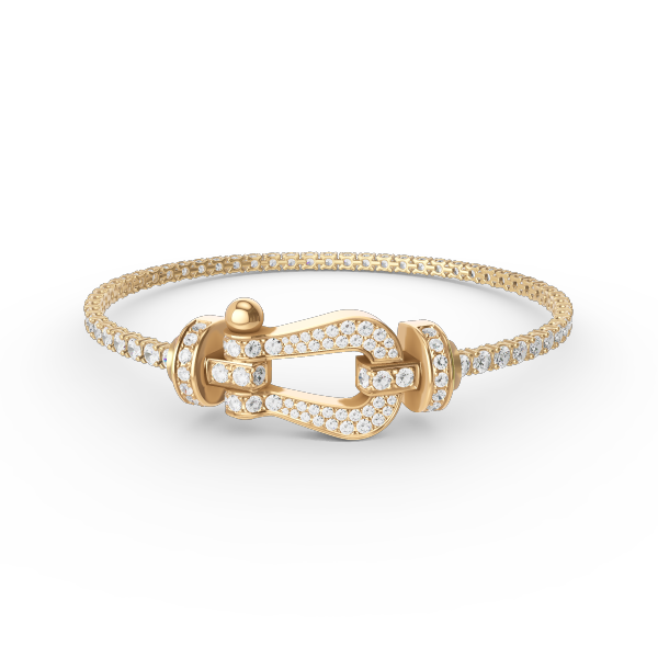 [Bloom]FORCE  LARGE HORSESHOE FULL DIAMOND TENNIS BRACELET